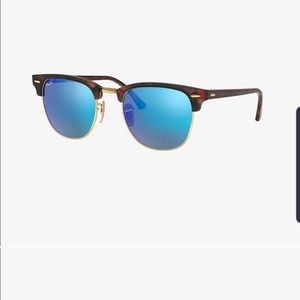 Ray-ban unisex clubmaster flash lense in blue